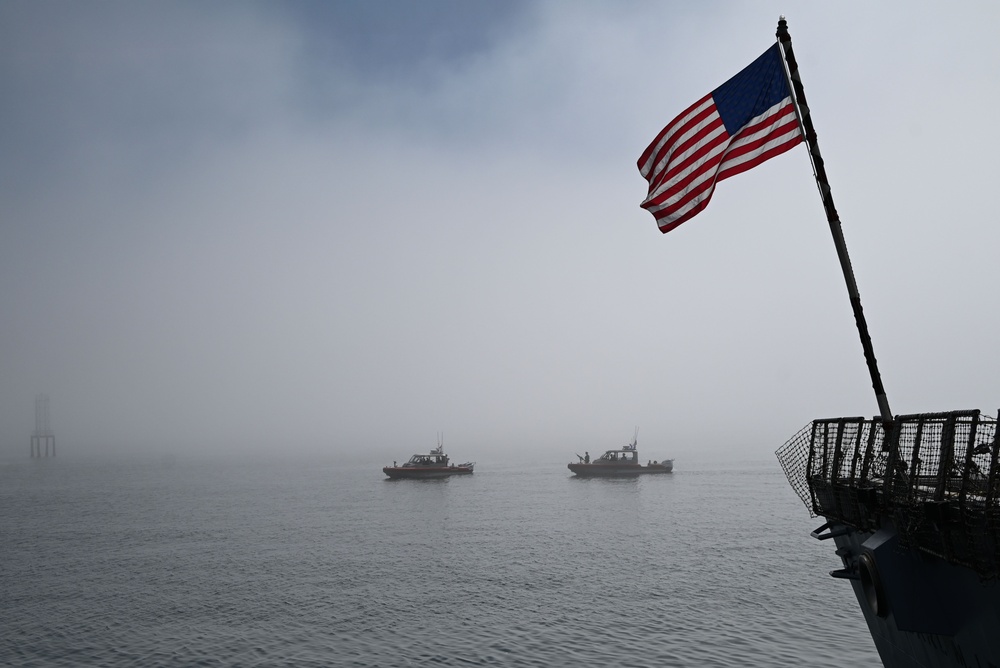 U.S. Coast Guard Cutter Eagle Arrives in Los Angeles Harbor for LA Fleet Week 2025