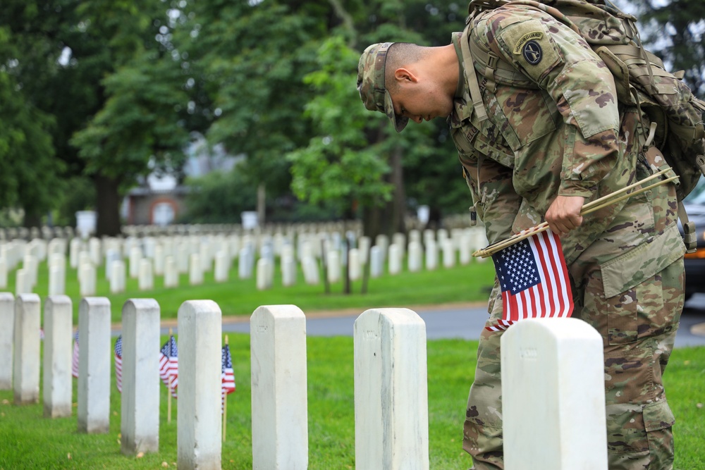 &quot;Flags In&quot; at the United States Soldiers' and Airmen's Home National Cemetery