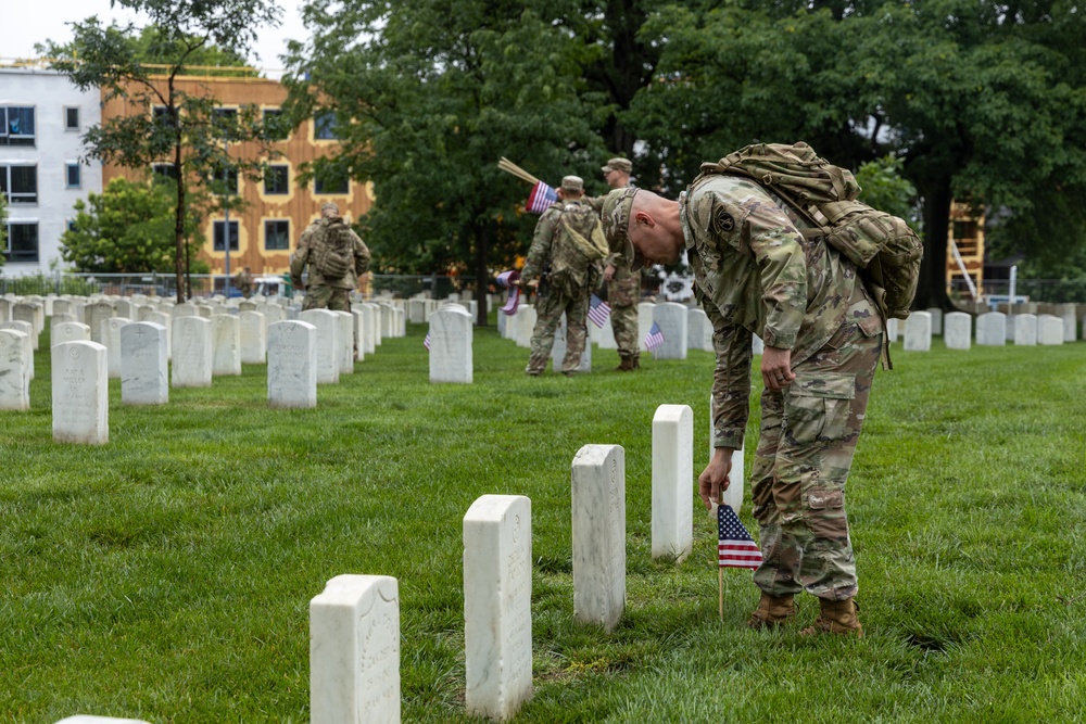 &quot;Flags In&quot; at the United States Soldiers' and Airmen's Home National Cemetery
