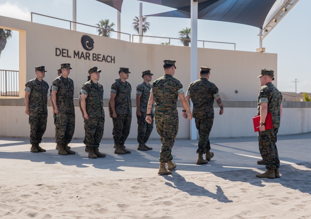 15th MEU Intelligence Marines Re-Enlist