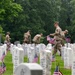 U.S. Army Soldiers assigned to the 3d U.S. Infantry Regiment (The Old Guard), participate in Flags In at Arlington National Cemetery