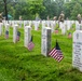 U.S. Army Soldiers assigned to the 3d U.S. Infantry Regiment (The Old Guard), participate in Flags In at Arlington National Cemetery