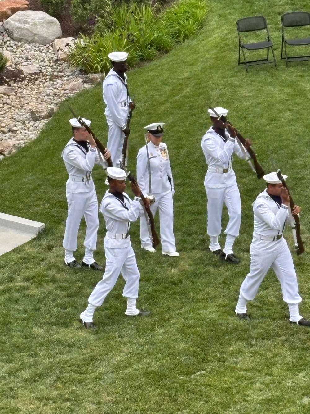 US Navy Drill Team at the Virginia Military Signing Ceremony