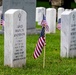 U.S. Army Soldiers assigned to the 3d U.S. Infantry Regiment (The Old Guard), participate in Flags In at Arlington National Cemetery.