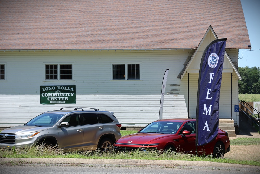 Survivors of the Arkansas severe storms and tornadoes attend FEMA Registration Event