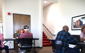 Survivors of the Arkansas severe storms and tornadoes attend FEMA Registration Event