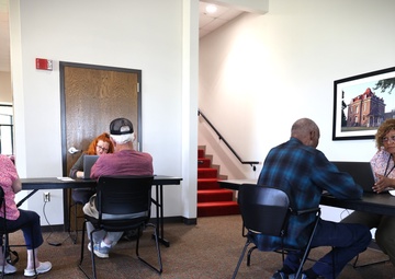 Survivors of the Arkansas severe storms and tornadoes attend FEMA Registration Event