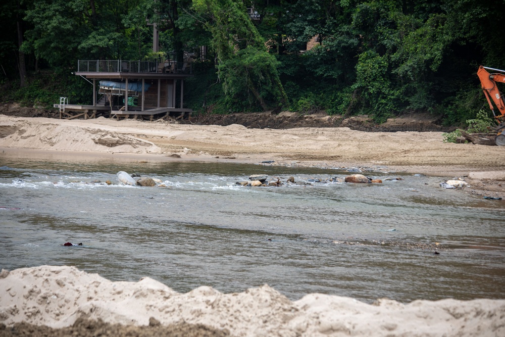 Hurricane Helene debris removal at Lake Lure