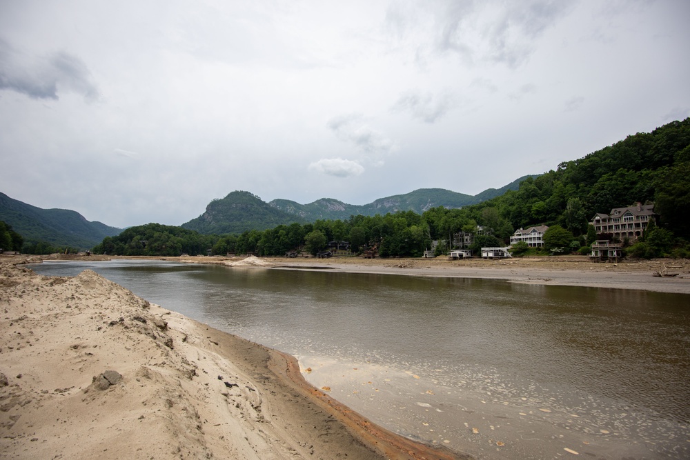 Hurricane Helene debris removal at Lake Lure
