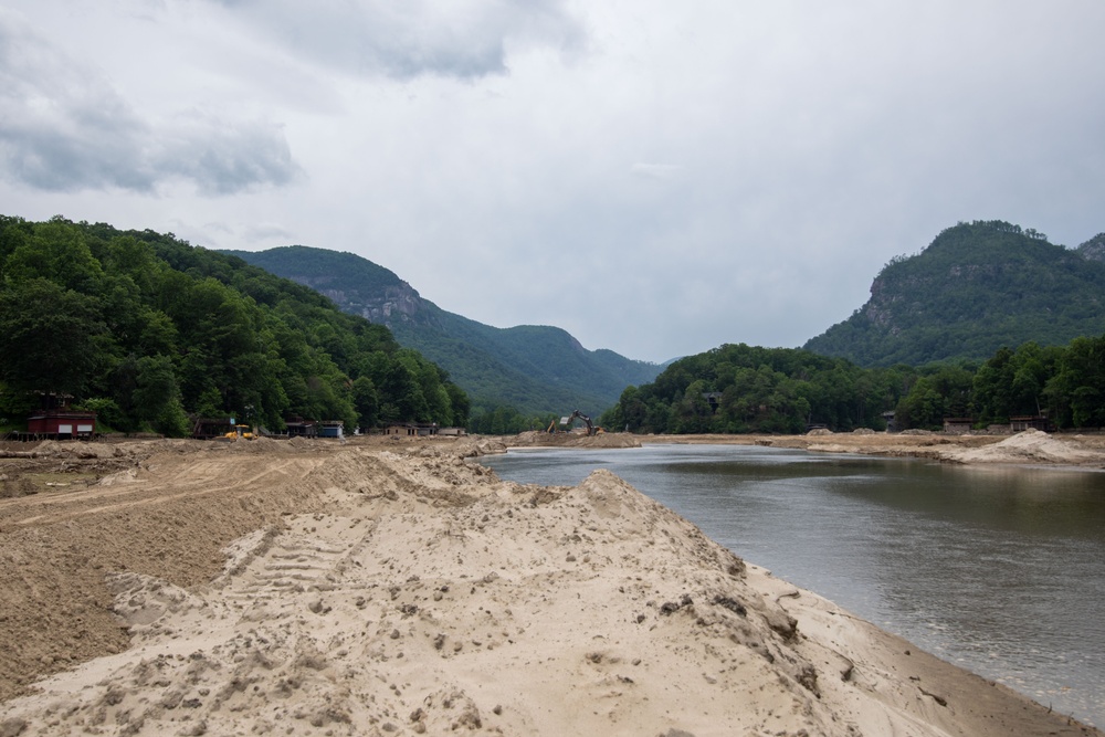 Hurricane Helene debris removal at Lake Lure