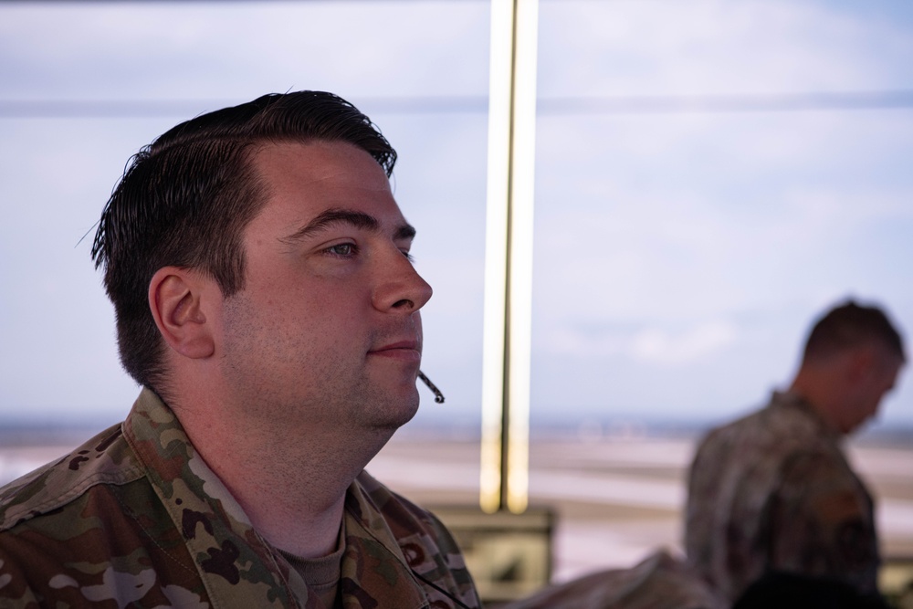 Team Tyndall’s tower controllers ensure mission readiness during Checkered Flag