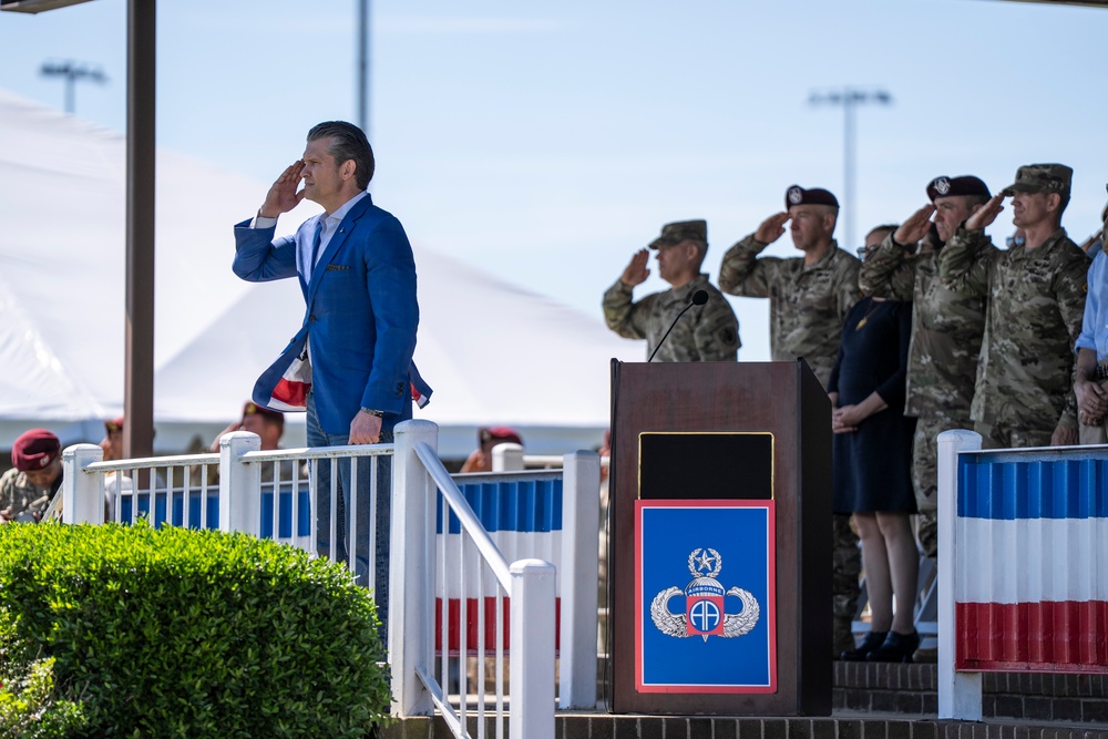 SD Delivers Remarks at 82nd Airborne Division Review at Fort Bragg