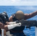 U.S. Coast Guard Cutter Stratton crew train with the M2A1 .50 caliber machine gun while patrolling the Pacific Ocean