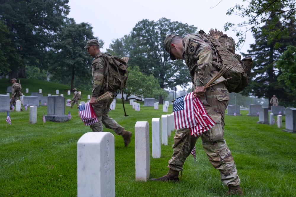 The Old Guard's 77th Year of “Flags In” at Arlington National Cemetery