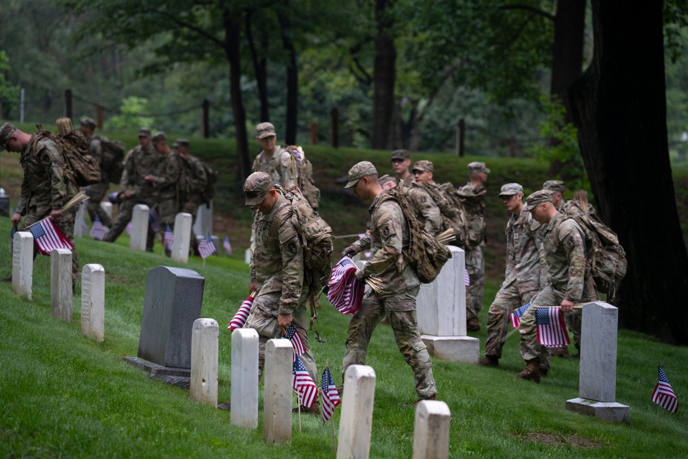 The Old Guard's 77th Year of “Flags In” at Arlington National Cemetery