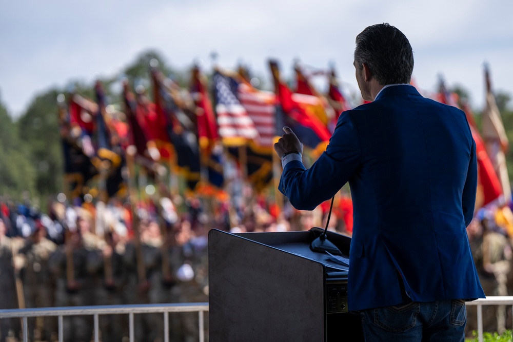 SD Delivers Remarks at 82nd Airborne Division Review at Fort Bragg