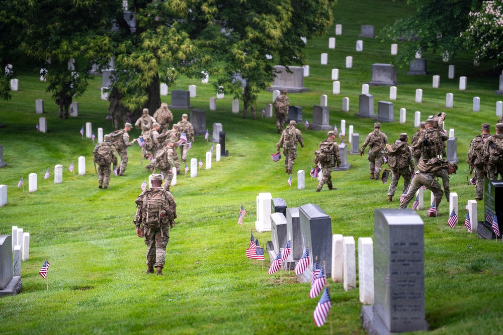 The Old Guard's 77th Year of “Flags In” at Arlington National Cemetery