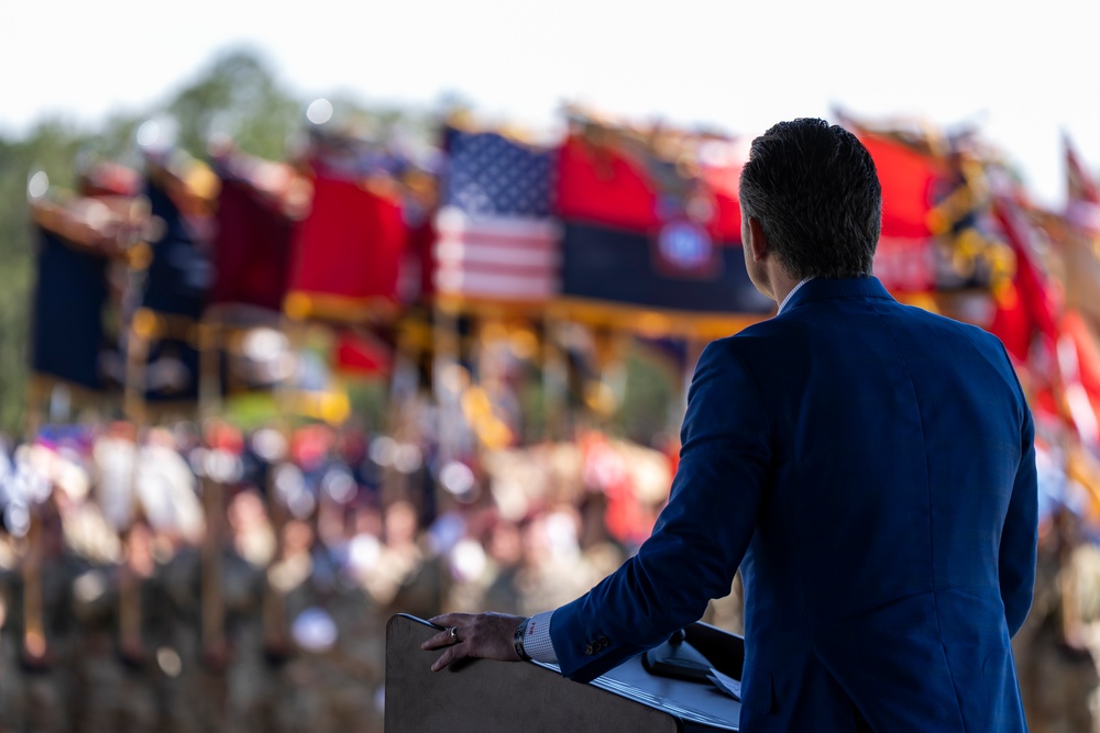 SD Delivers Remarks at 82nd Airborne Division Review at Fort Bragg