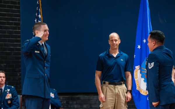 355th Wing commander attends AFROTC Detachment 020 commissioning ceremony