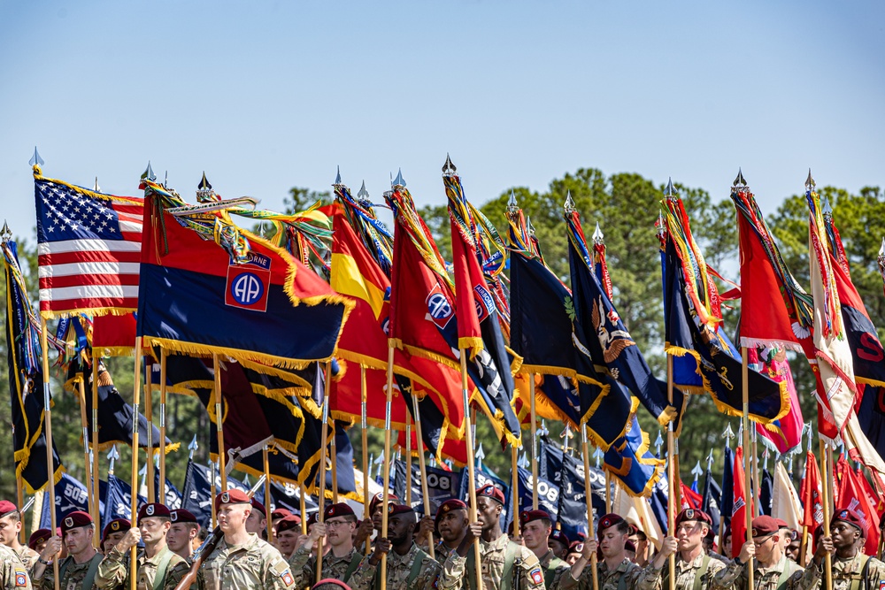 Flags in the wind