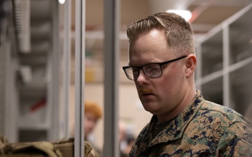 Marines with MWCS-28 conduct gear inventory