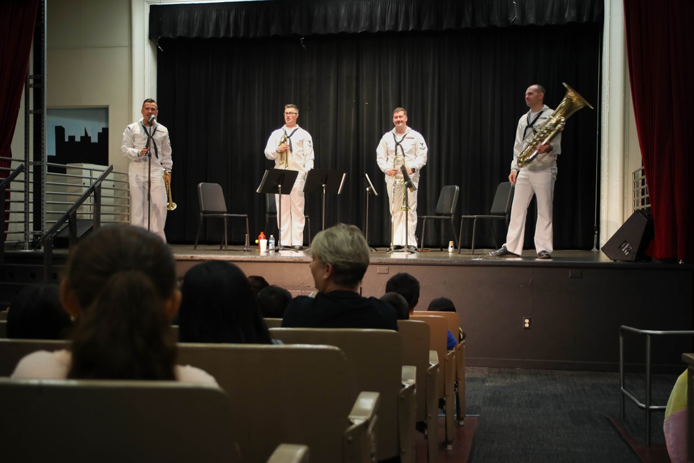 LA Fleet Week Service Members Perform at Loara Elementary School