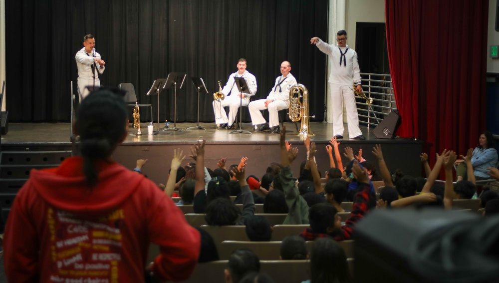 LA Fleet Week Service Members Perform at Loara Elementary School