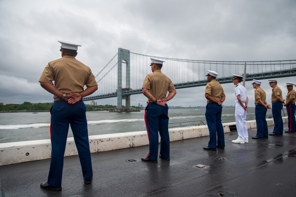 USS New York arrives for Fleet Week New York 2025