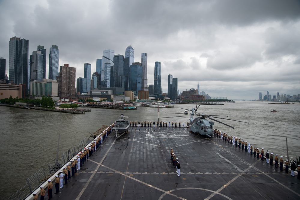 USS New York arrives for Fleet Week New York 2025