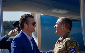 U.S. Secretary of Defense Pete Hegseth visits Fort Bragg for All American Week