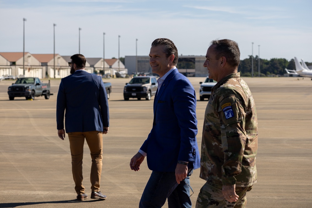 U.S. Secretary of Defense Pete Hegseth visits Fort Bragg for All American Week
