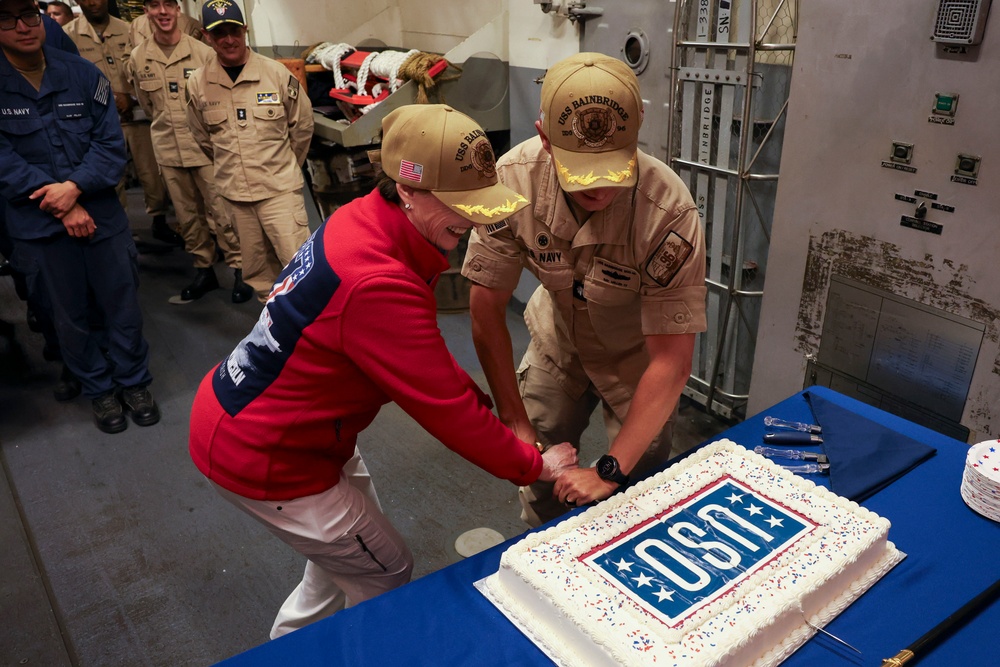 USS Bainbridge (DDG 96) Opens Onboard USO Center