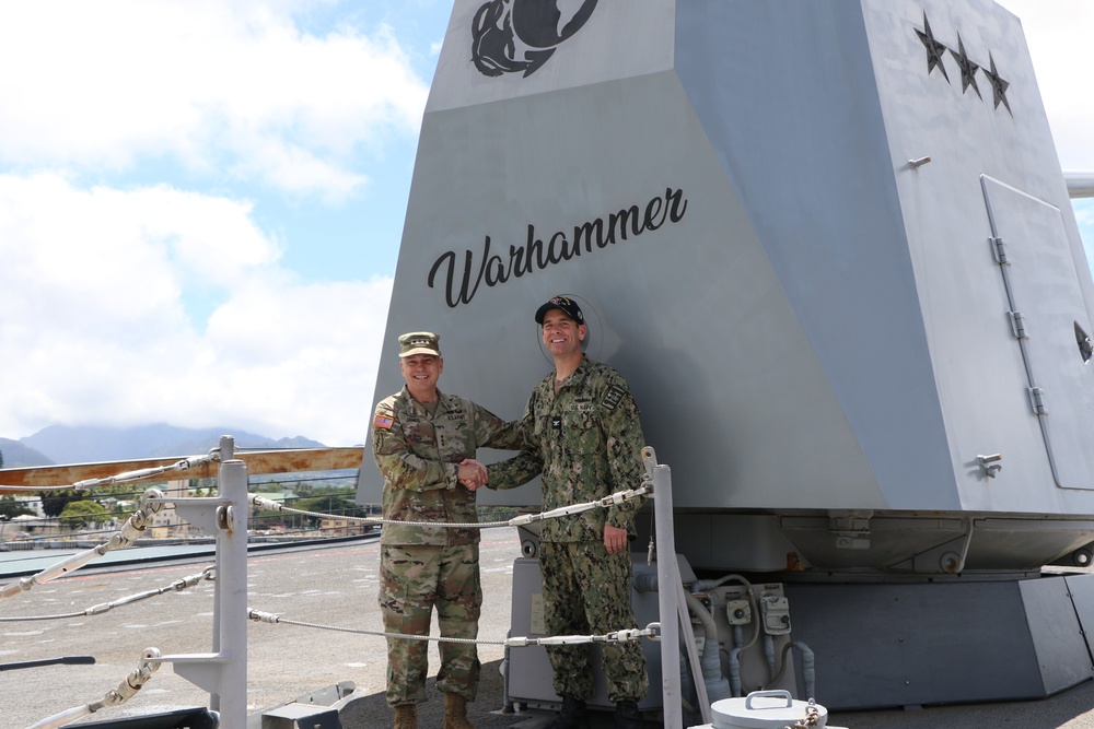 USSPACECOM Deputy Commander Tours USS Frank E. Petersen Jr. (DDG 121)