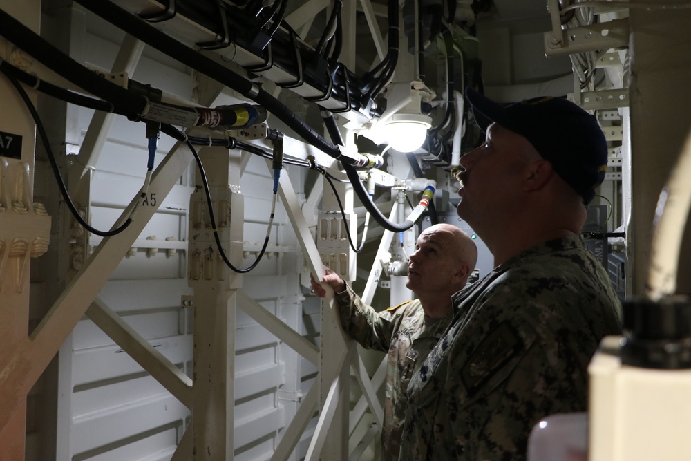 USSPACECOM Deputy Commander Tours USS Frank E. Petersen Jr. (DDG 121)