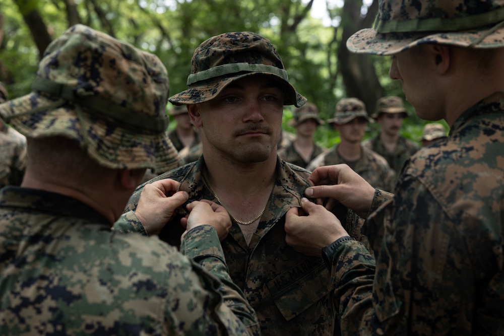U.S. Marines with 1st Battalion 25th Marine Regiment train for jungle survival training