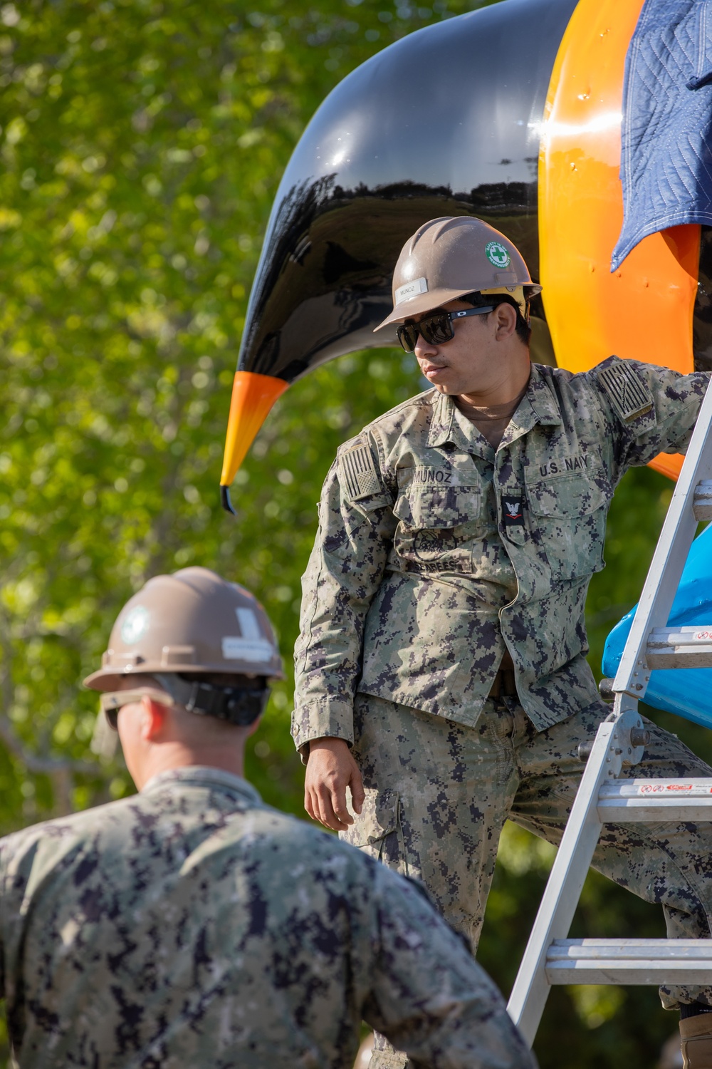 Seabees Place Seabee Statue