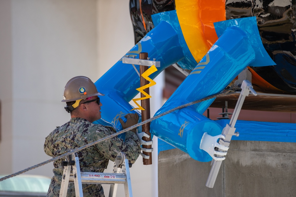 Seabees Place Seabee Statue