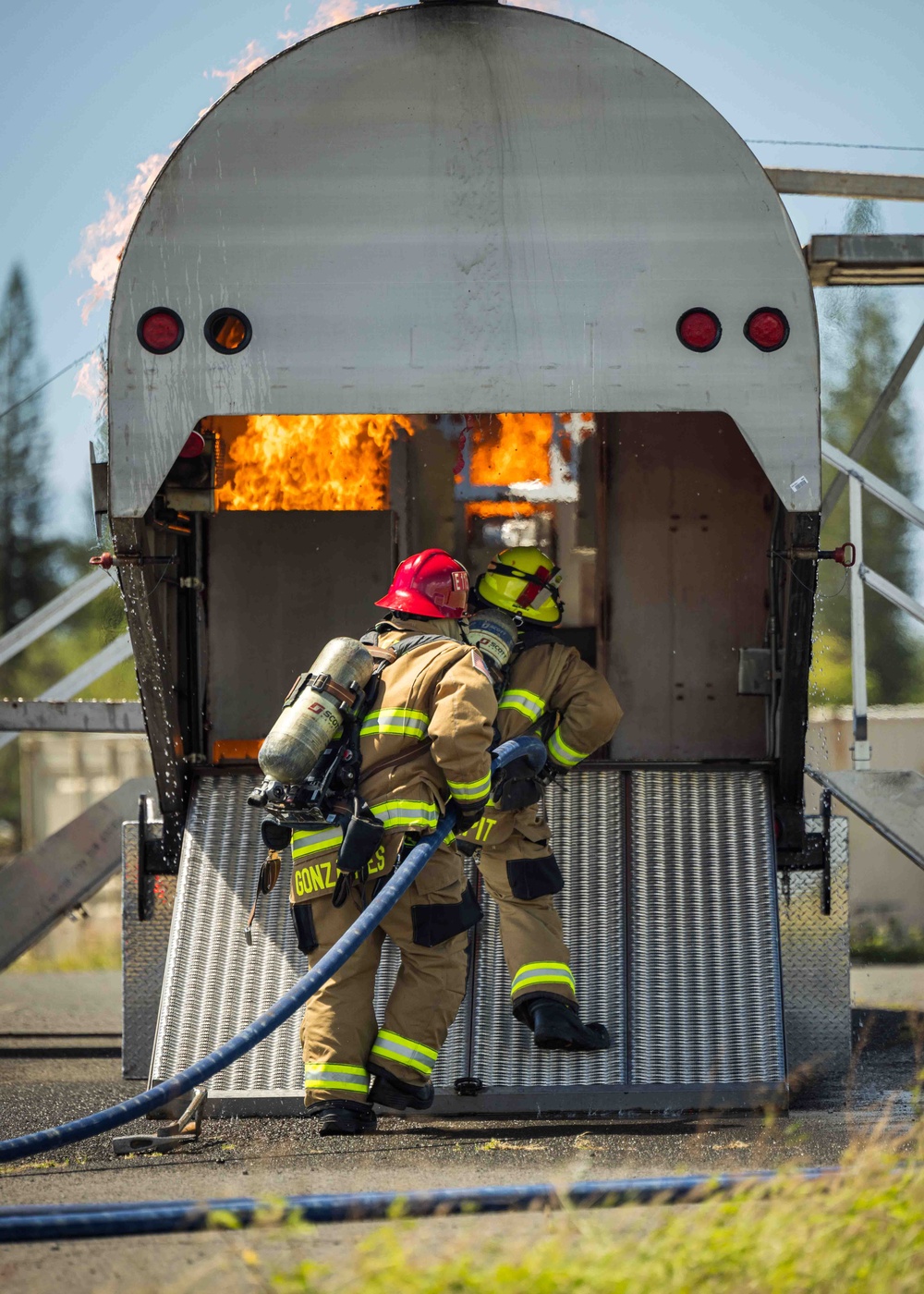 CNRH Firefighters Conduct Live Burn Training
