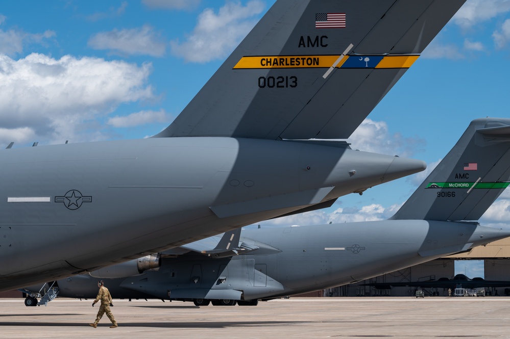 Air Mobility Command provides airlift support at Whiteman AFB