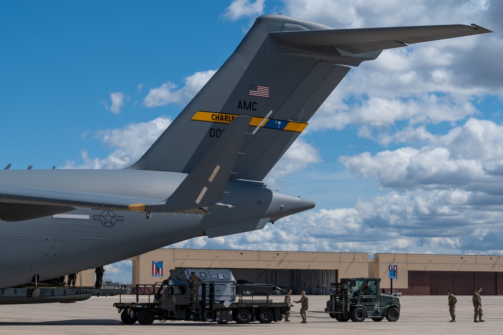Air Mobility Command provides airlift support at Whiteman AFB