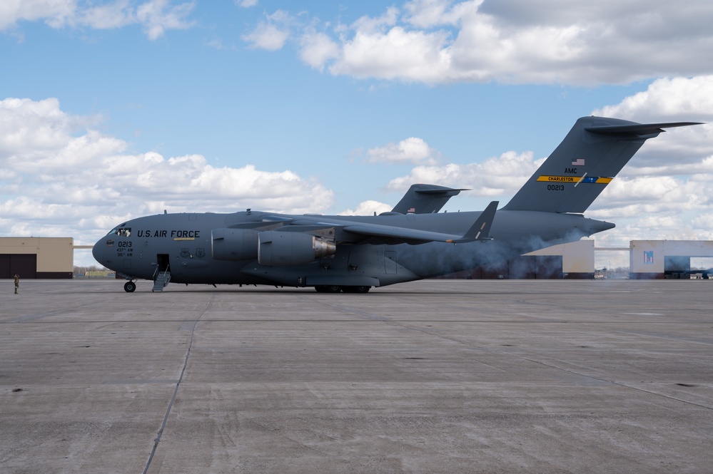Air Mobility Command provides airlift support at Whiteman AFB