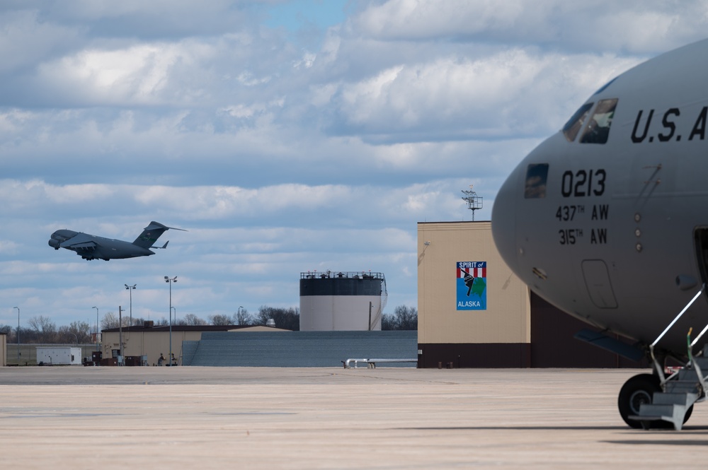 Air Mobility Command provides airlift support at Whiteman AFB