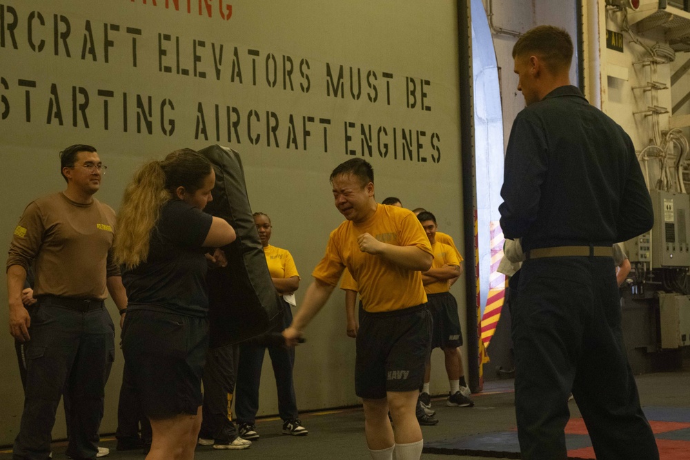 USS America Conducts Between the Lifeline Training.