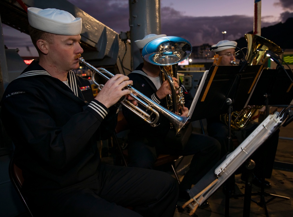 C7F Hosts Reception Aboard Blue Ridge