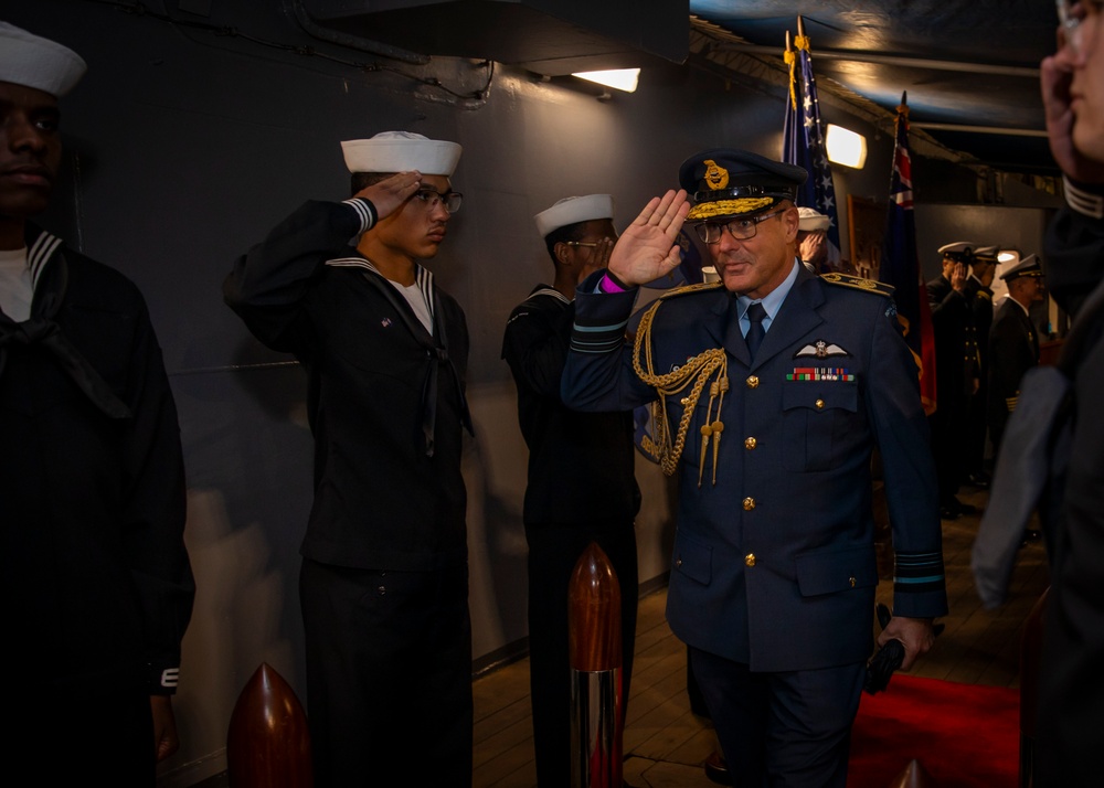 C7F Hosts Reception Aboard Blue Ridge