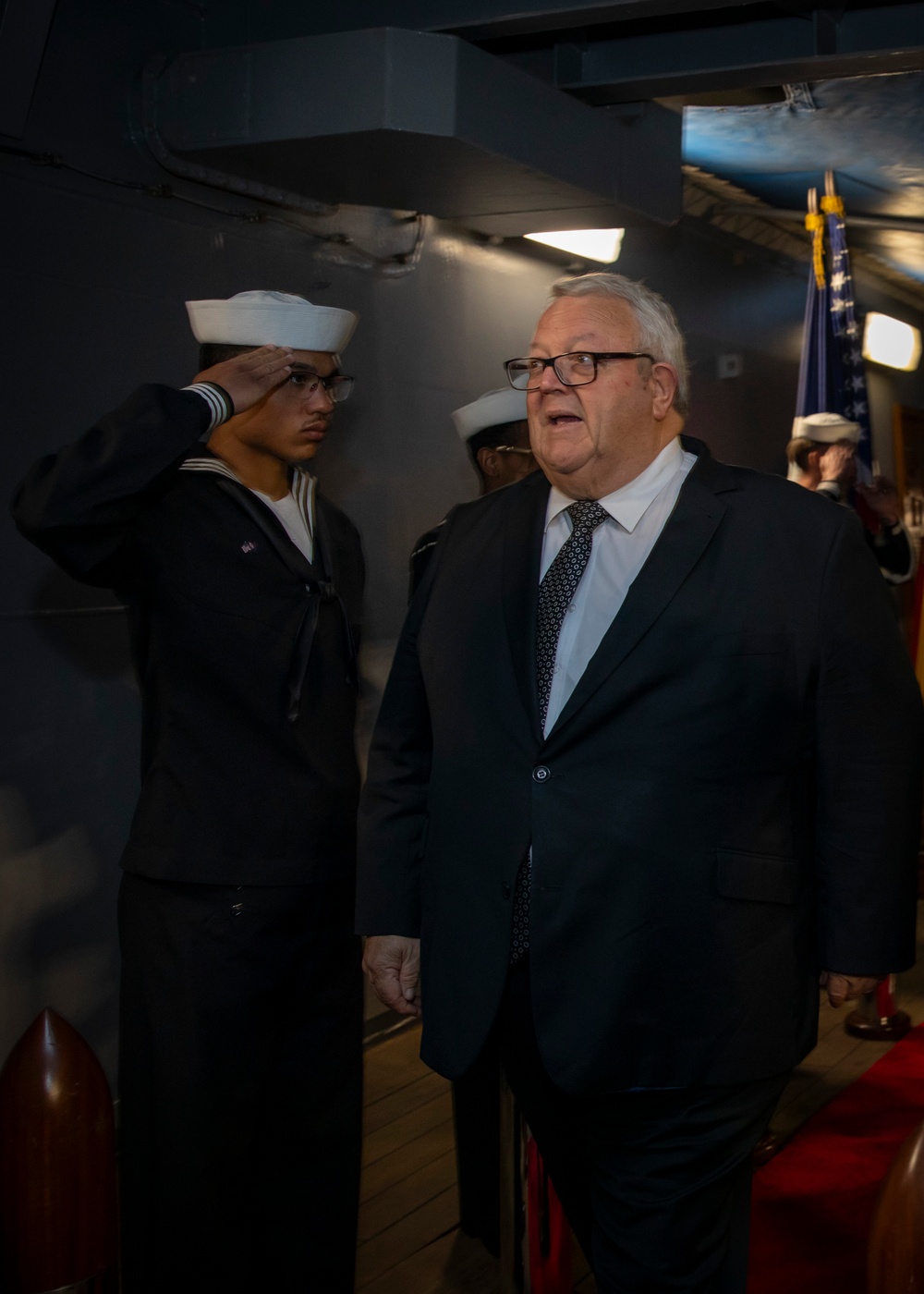 C7F Hosts Reception Aboard Blue Ridge