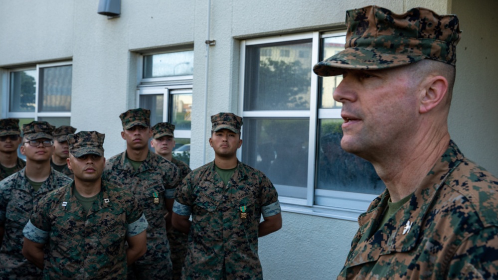 U.S. Marines Awarded the Navy and Marine Corps Achievement Medal