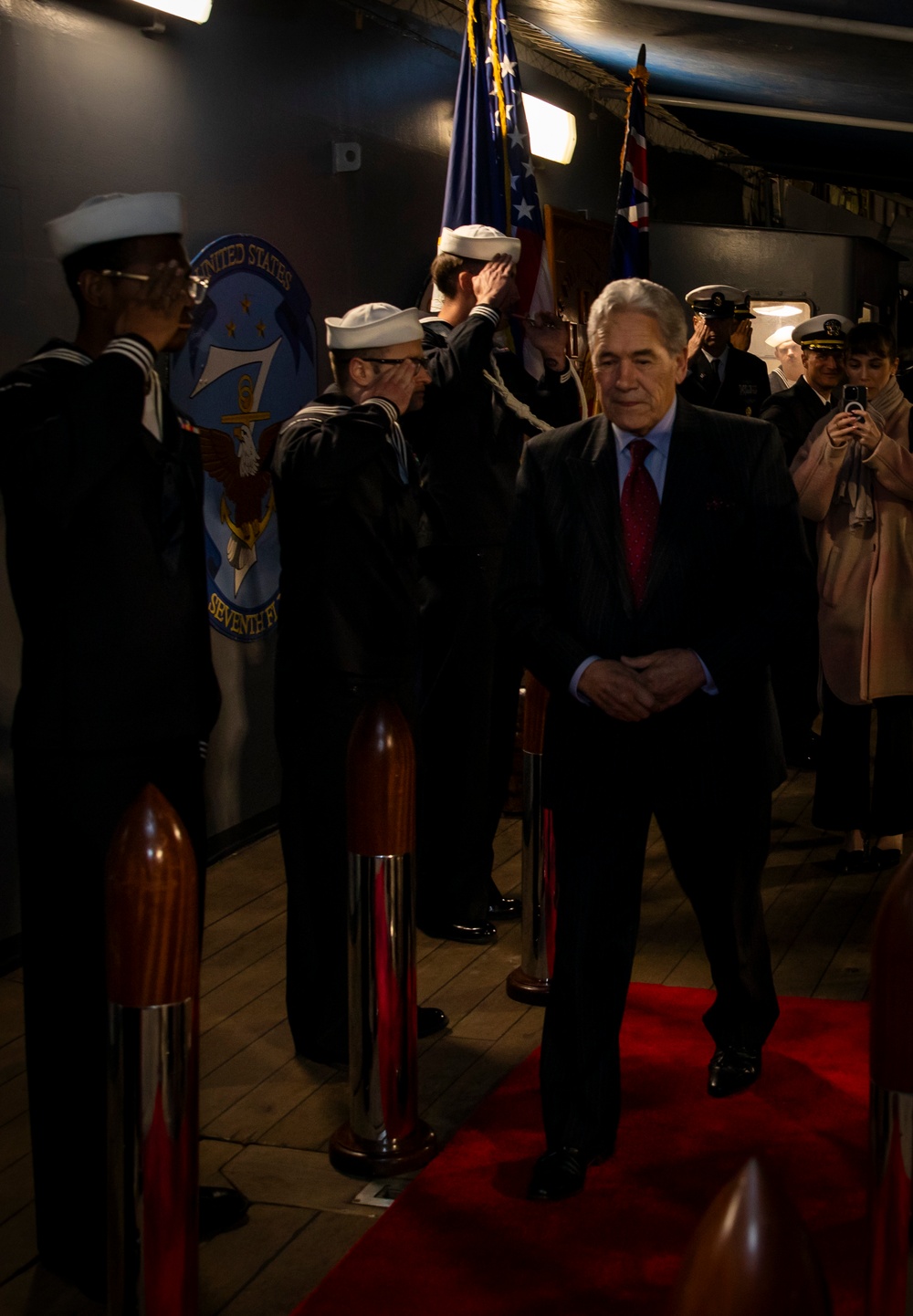 C7F Hosts Reception Aboard Blue Ridge