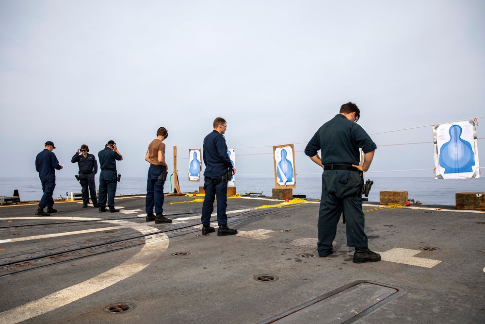 USS Preble Conducts Gun Shoot