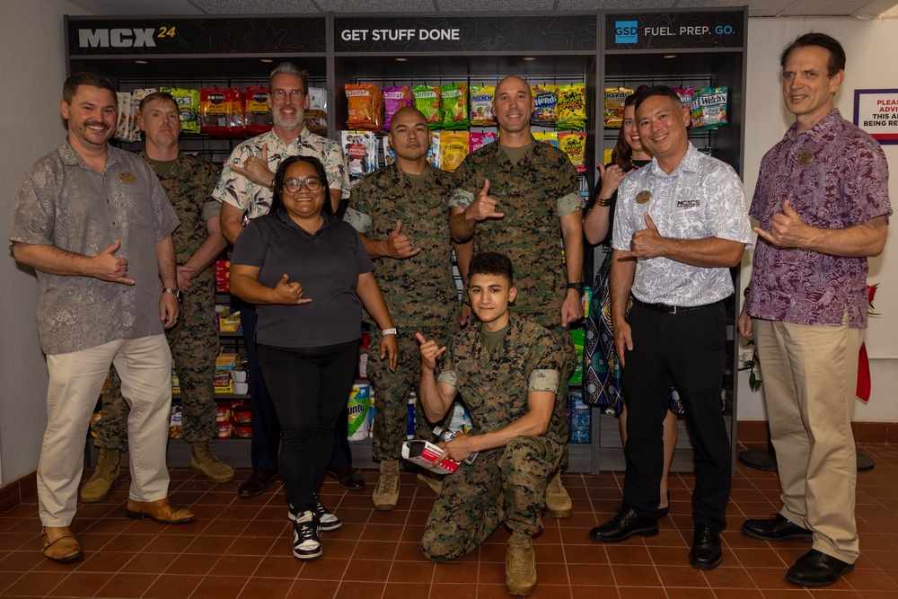 Headine: Marine Corps Exchange Marine Mini Mart Grand Opening on Camp H.M. Smith